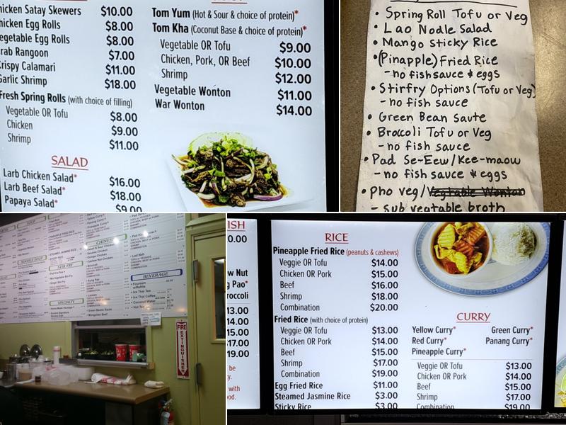 Suvans Kitchen Menu