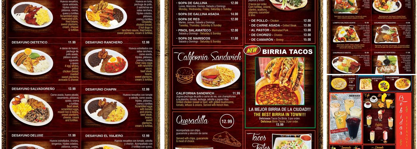 Guatelinda Menu