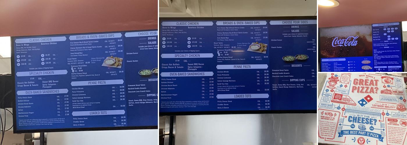 Domino's Pizza Menu