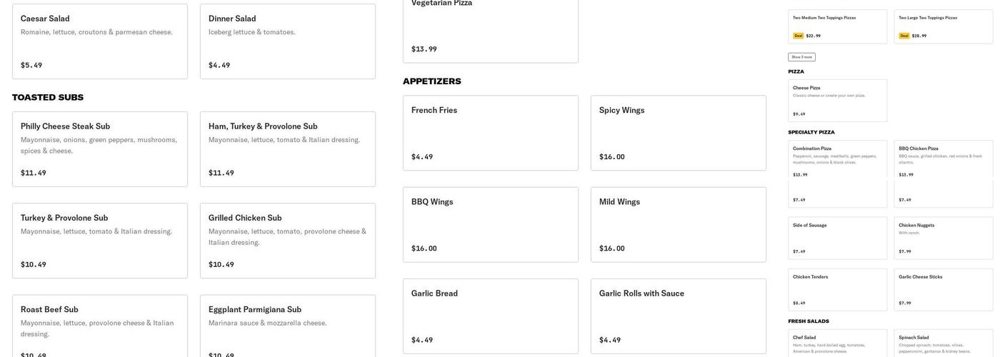 L.A.'S BEST PIZZA Menu