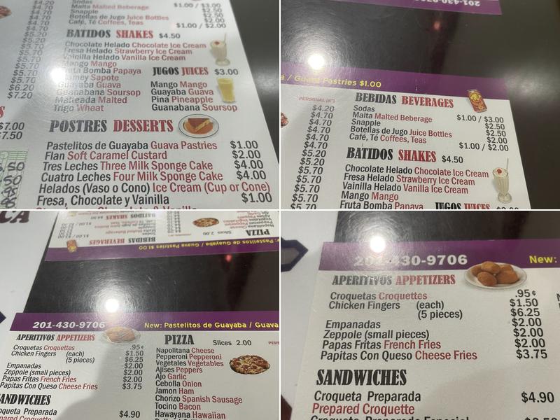 Burana Pizzeria Cubana Menu