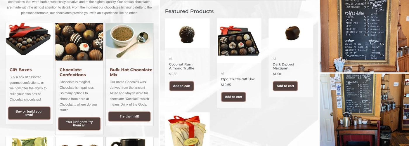 Chocolati Menu
