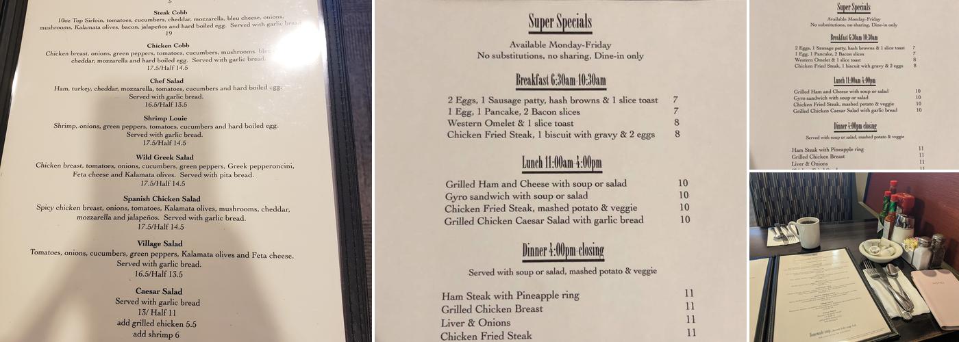 Leena's Cafe Menu