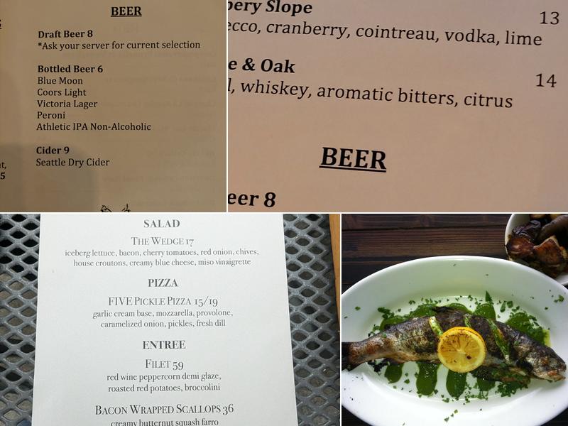 FIVE Restaurant Menu