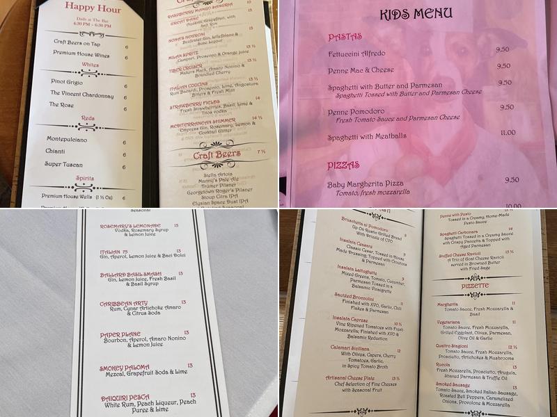 Ristorante Picolinos Menu