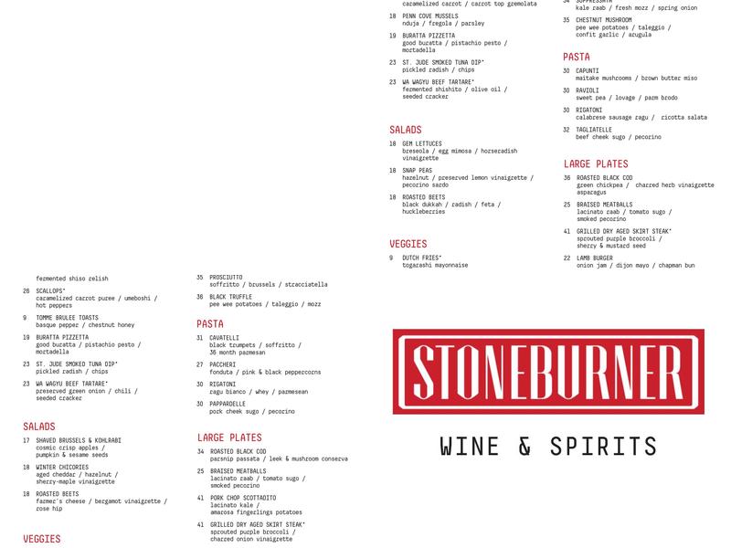 Stoneburner Menu