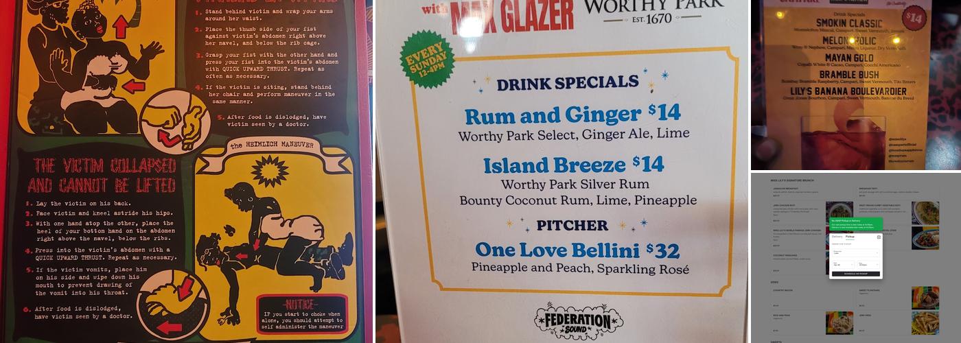 Miss Lily's 7A Cafe Menu