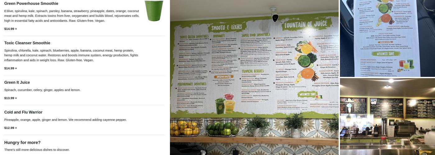 Breakroom Juice Bar & Cafe Menu