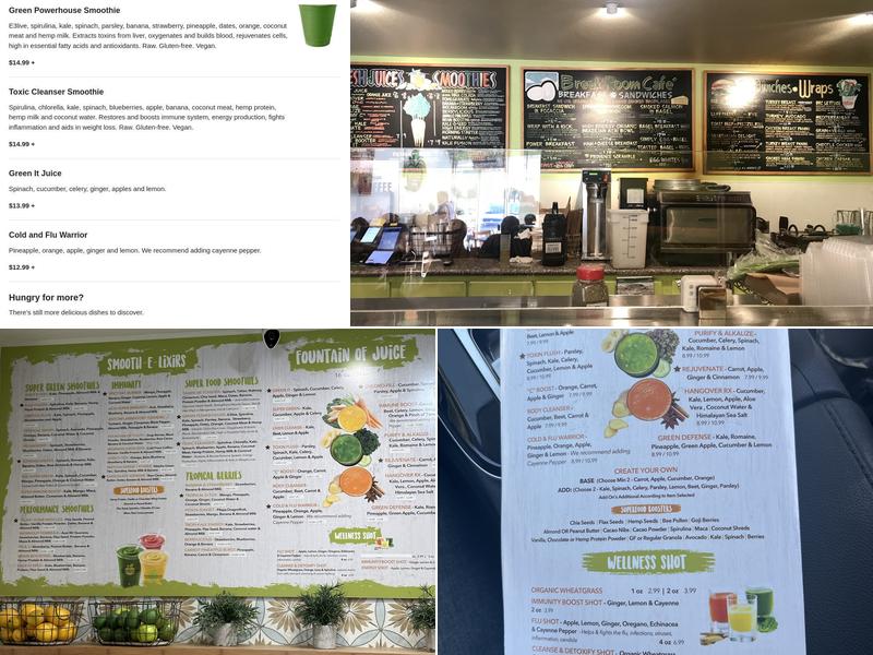 Breakroom Juice Bar & Cafe Menu
