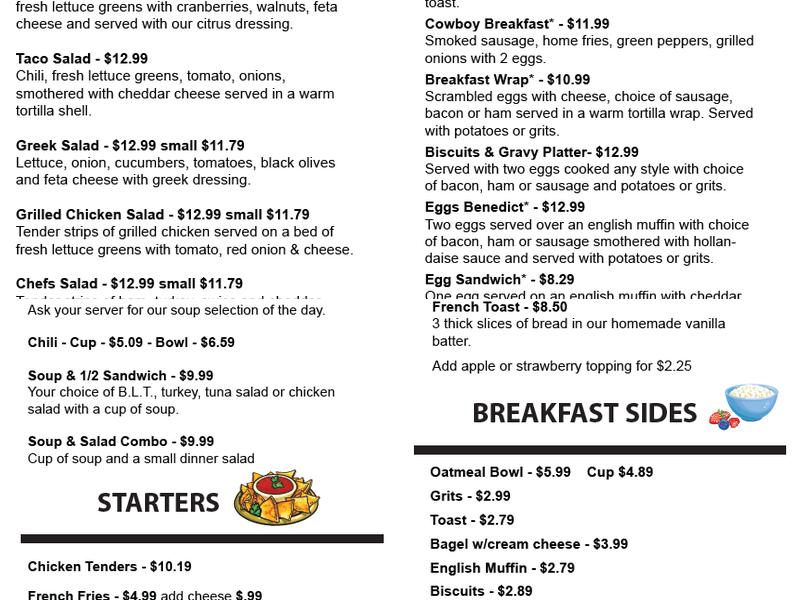 Lil Bits Cafe Menu