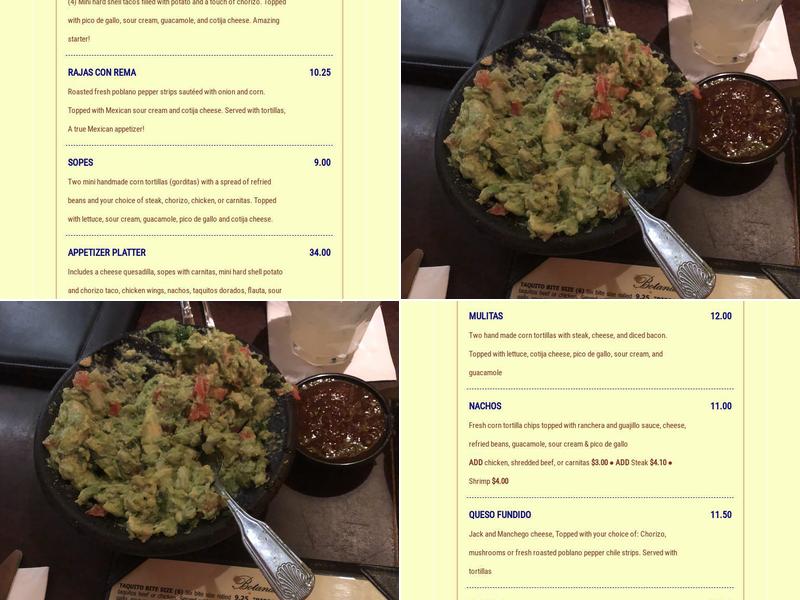 Sol Y Luna Menu
