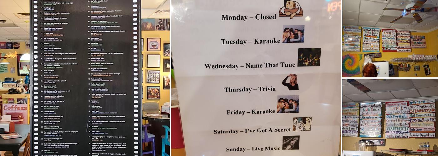 Mystic Ice Cream Cafe Menu