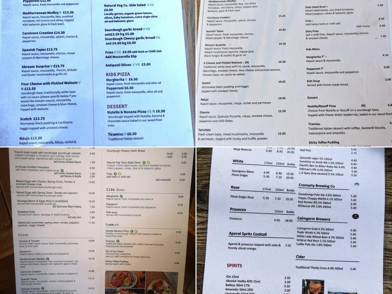 Cheese and Tomatin Aviemore Menu