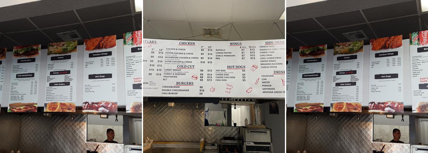 Sam's Philly Steak Menu