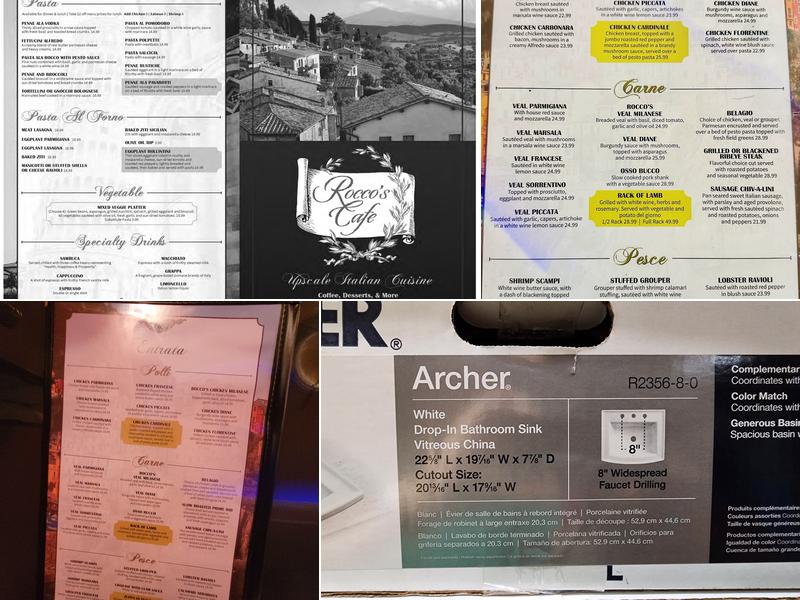 Rocco's Pizza & Cafe Menu