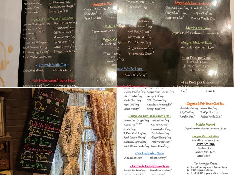 Tea House 650 Menu