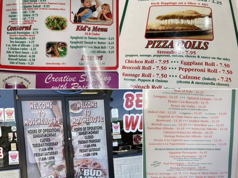 Moschello's II Menu
