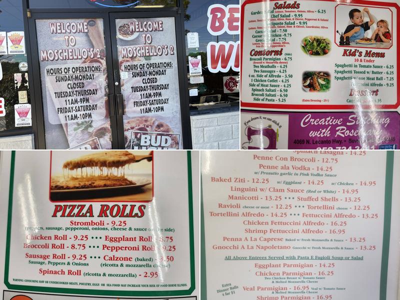 Moschello's II Menu