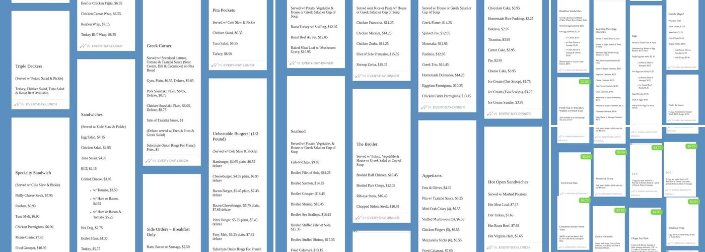 Olive Tree Restaurant Menu