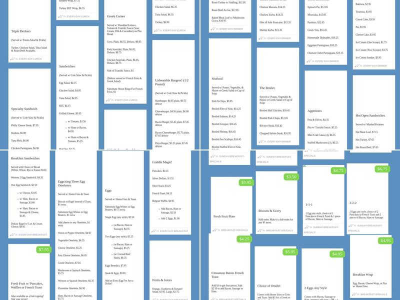 Olive Tree Restaurant Menu