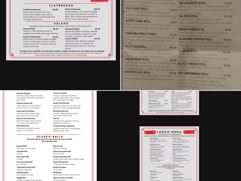 World Fusion Menu