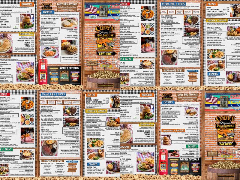 Cody's Original Roadhouse - Crystal River Menu