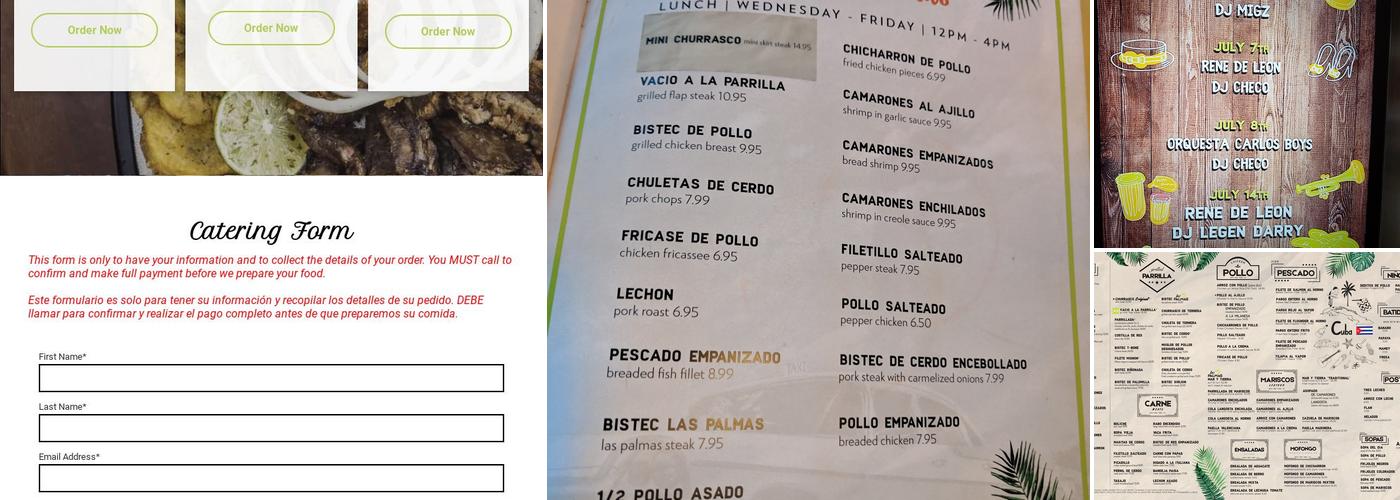 Las Palmas Menu