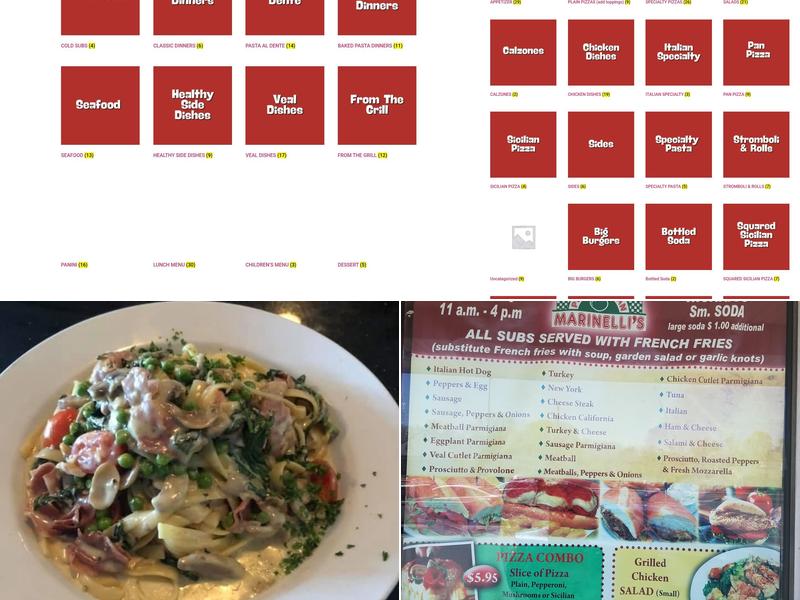 Marinelli's Pizza Menu