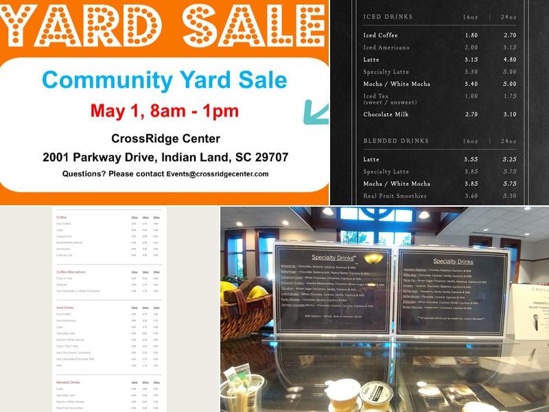 CrossRidge Cafe Menu