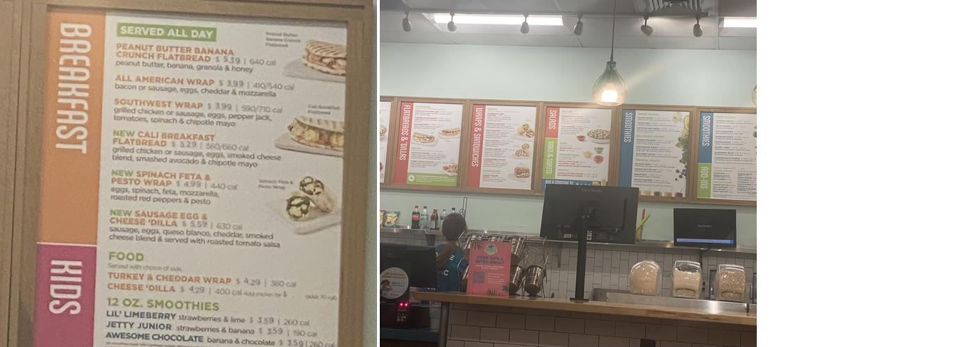 Tropical Smoothie Cafe Menu