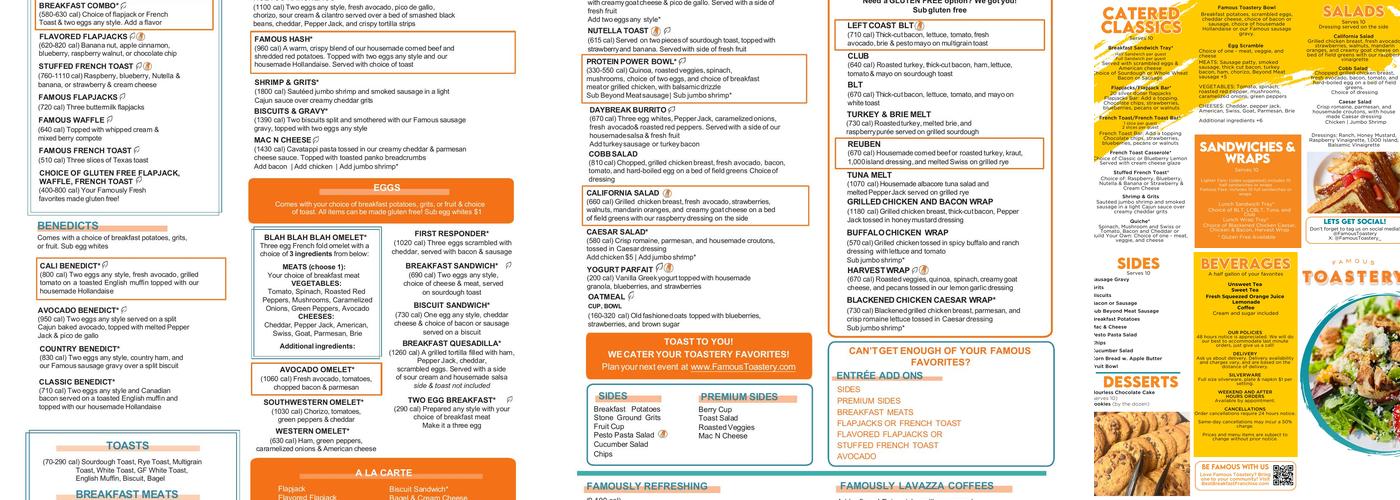 Famous Toastery Menu
