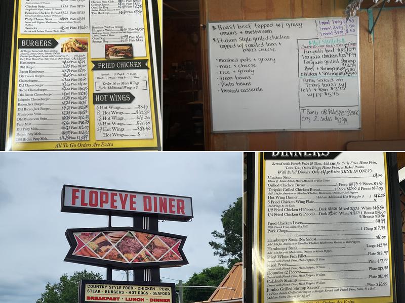 Flopeye Diner Menu