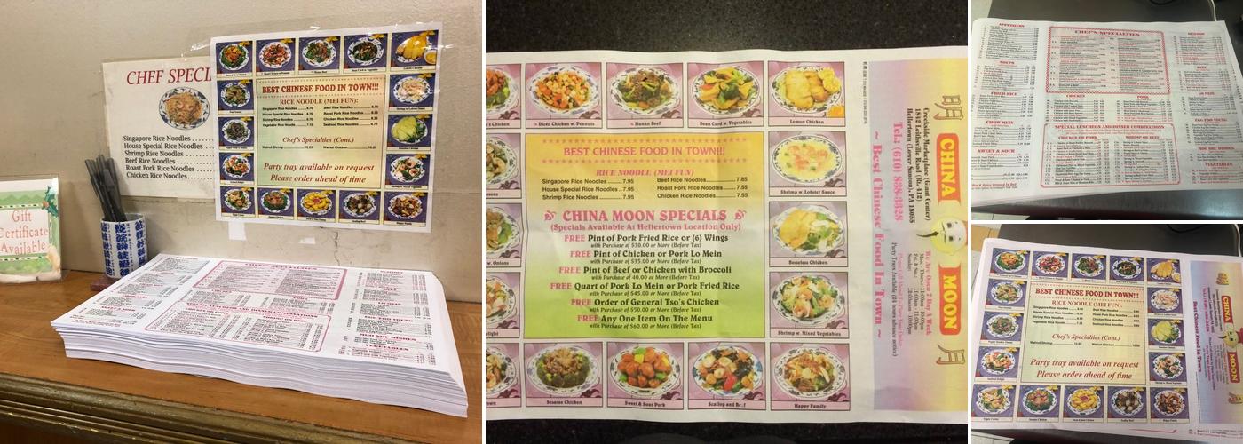China Moon Menu
