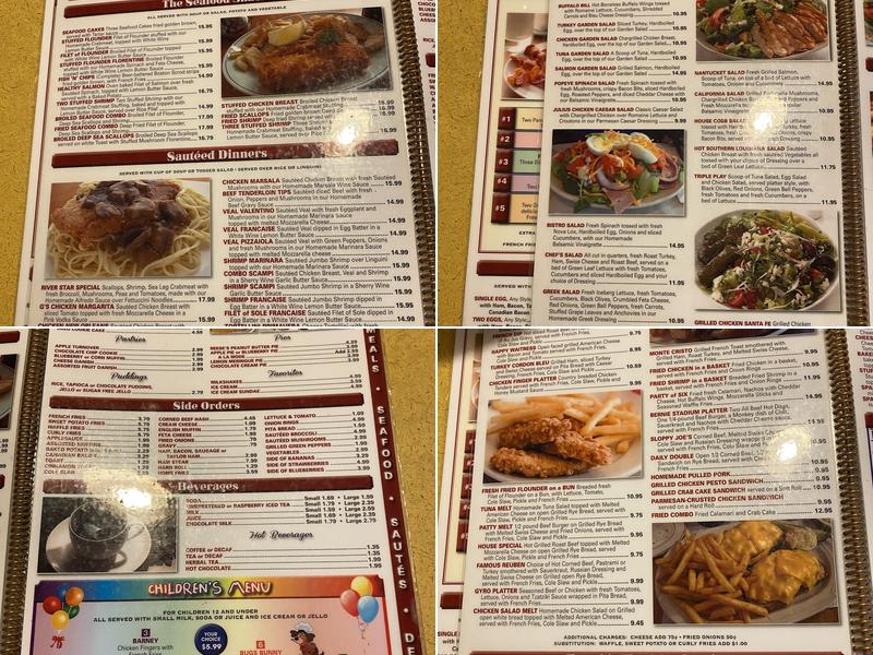 River Star Diner Menu