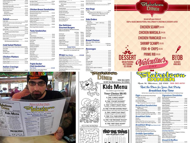 Blairstown Diner Menu