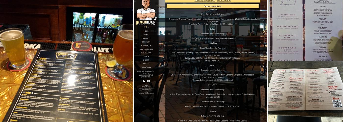 Angry Dad Draught House Menu