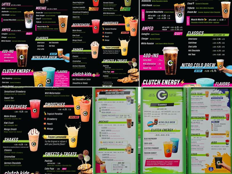 Clutch Coffee Bar Menu