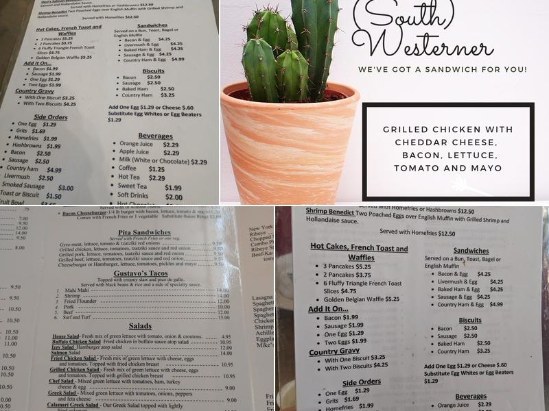 Isy Bell's Cafe Menu