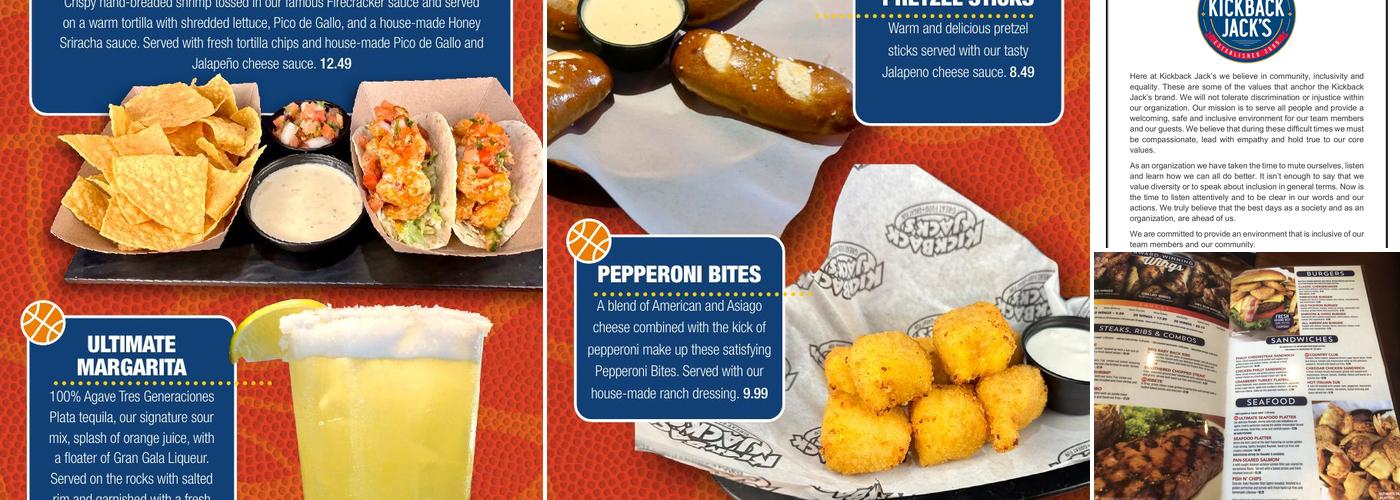 Kickback Jack's Menu