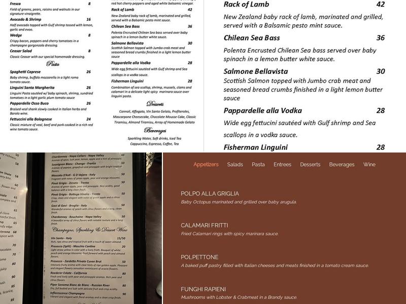 Caruso's Menu