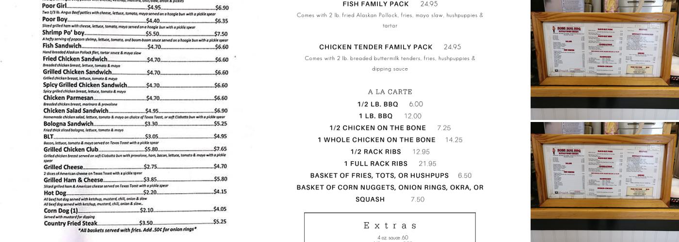 Boss Hog BBQ Menu