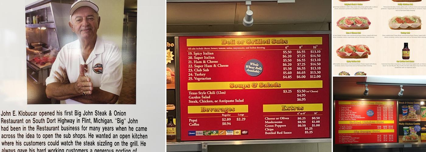 Big John Steak & Onion Menu