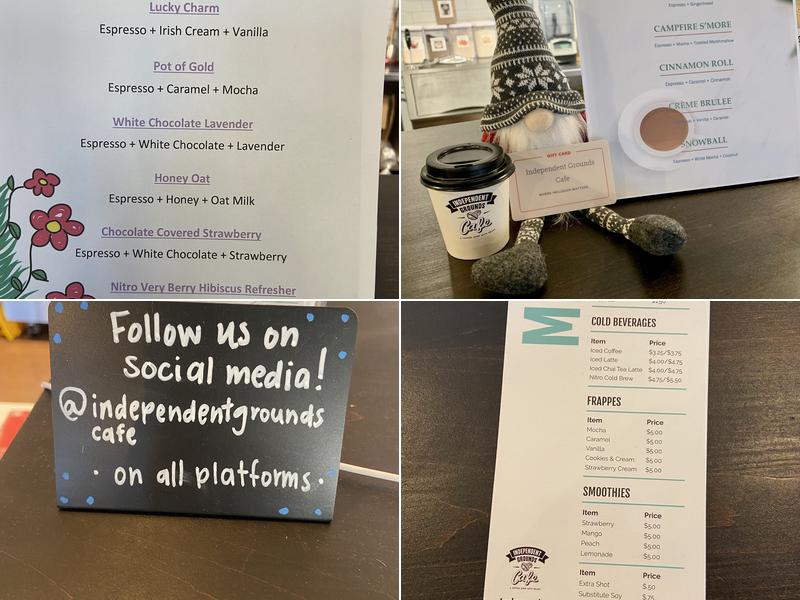 Independent Grounds Cafe Menu