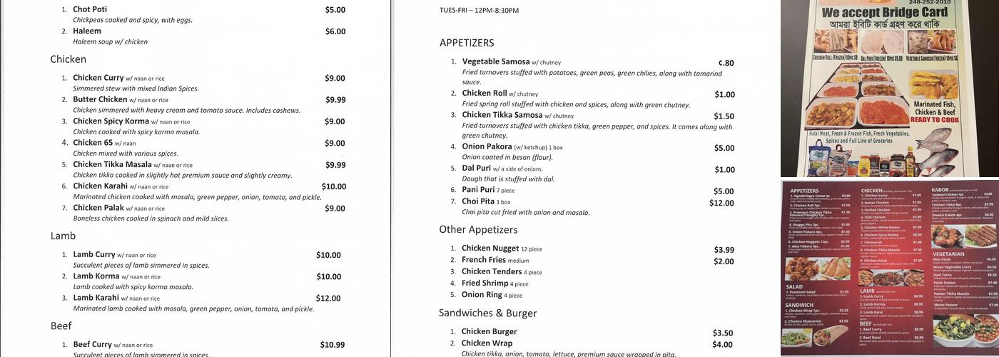 Premium Cafe & Sweets Menu