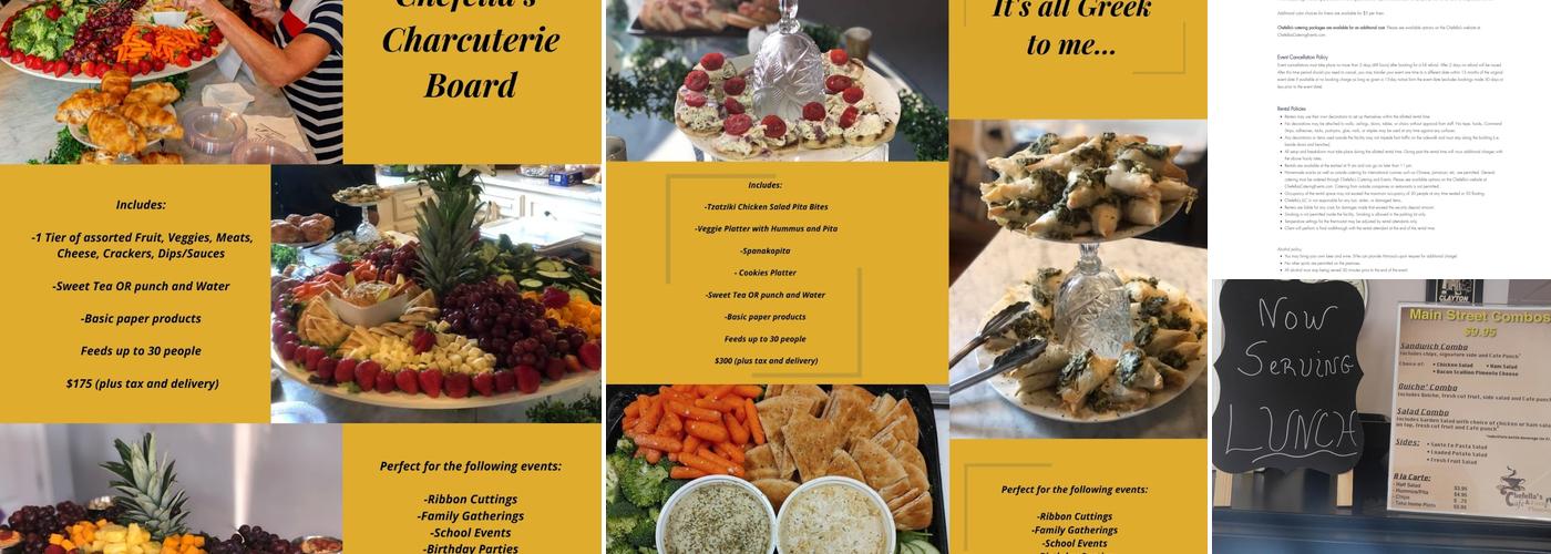 Chefella's Catering and Events Menu