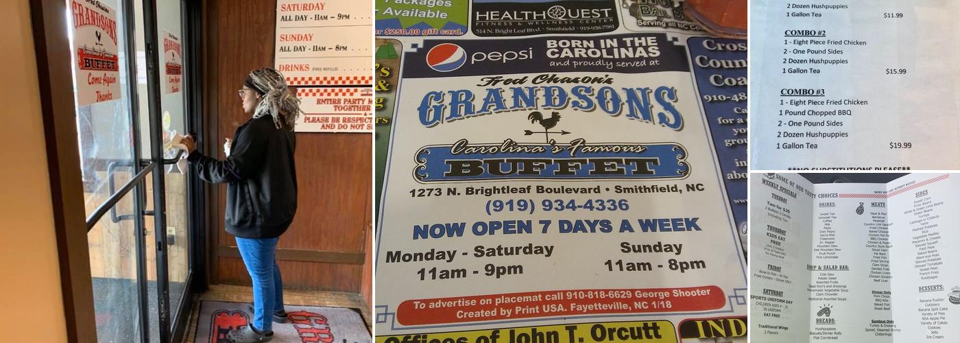 Grandsons Buffet Smithfield Menu