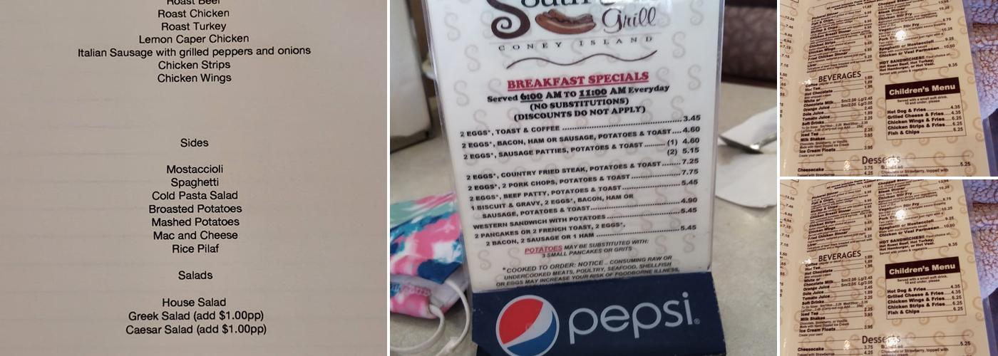 Southside Grill Menu