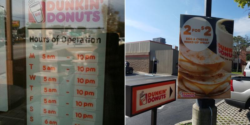 Dunkin' Menu
