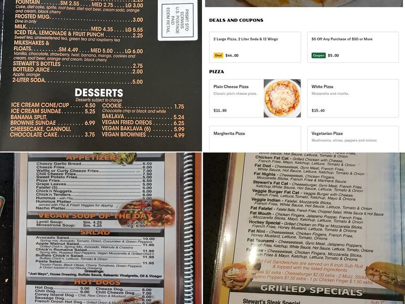 Stewart's Root Beer Menu