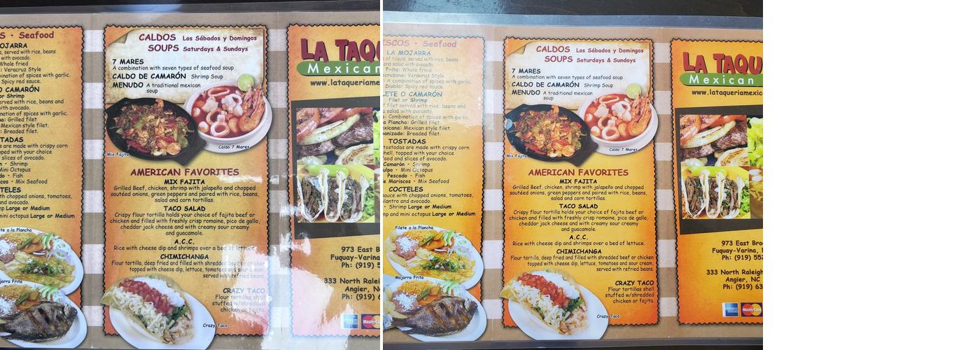 La Taqueria Menu